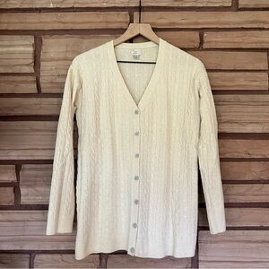 Off white cable knit cardigan